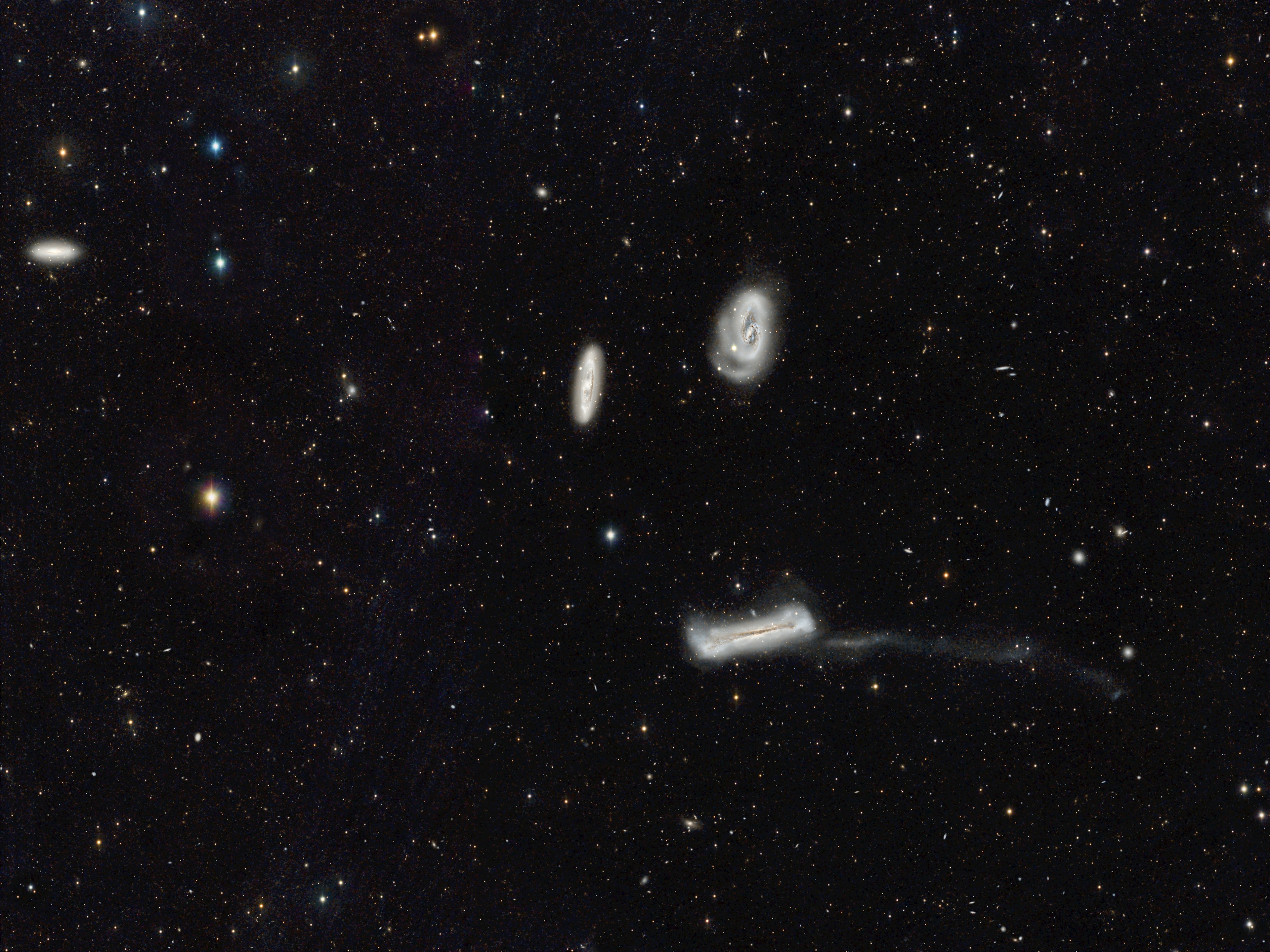 Leo Trio - M65, M66, Hamburger Galaxies